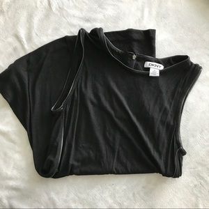 NWOT DKNY Faux Leather Detail Tank